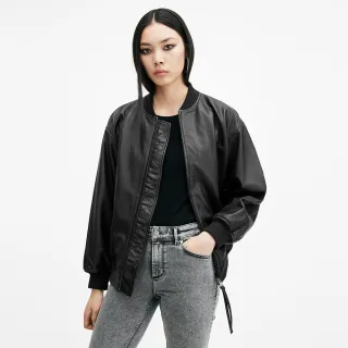 【ALLSAINTS】BELLE 寬鬆羊皮飛行員皮衣外套 W008LB(寬鬆版型)