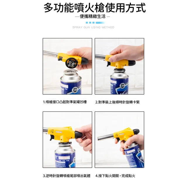 【蘿林嚴選】卡式瓦斯噴槍(卡式瓦斯爐噴槍 噴槍 噴燈 卡式噴槍頭 點火槍 噴火槍 烘培 ROYALLIN)