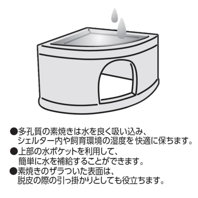 【NISSO 尼索】蜥蜴守宮專用遮蔽屋M GEOSHELTER(日本原裝進口)