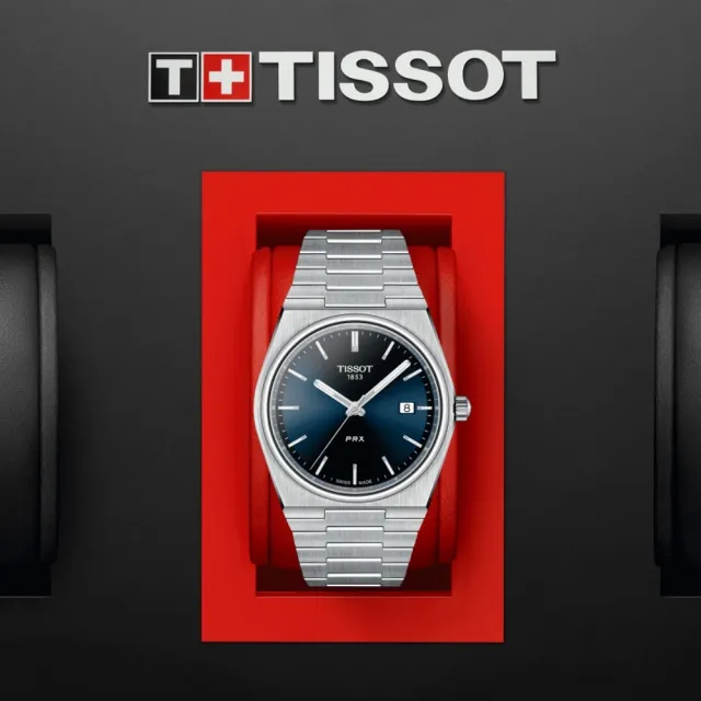 【TISSOT 天梭】PRX系列 1970年代復刻 時尚腕錶 錶 週年慶 雙11 (T1374101104100)