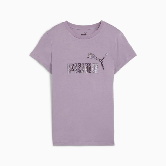 PUMA 短袖上衣 女款 運動 歐規 ANIMAL 紫 68149030