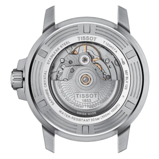 【TISSOT 天梭 官方授權】SEASTAR 1000 海星系列 潛水機械腕錶 禮物推薦 送禮首選(T1204071108101)