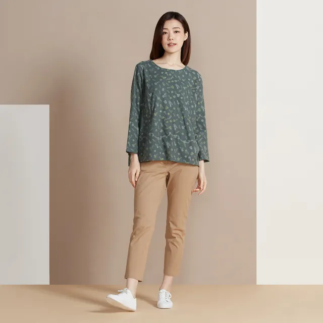 【YVONNE 以旺傢飾】出清品 立體彈性長褲-蜜茶棕