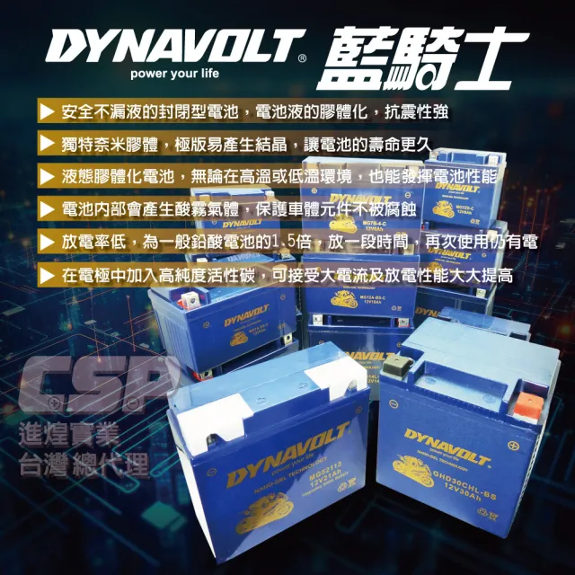 【Dynavolt 藍騎士】MG4B-BS等同YUASA湯淺 YT4B-BS 與 YT4B-5(奈米膠體電池 保固一年)