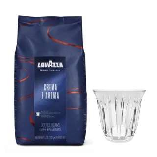 【LAVAZZA】Crema E Aroma 咖啡豆(1000g 限量送手工玻璃杯)