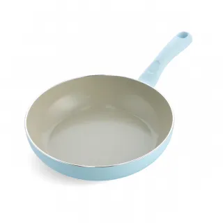 【GreenPan】GreenChef 專利鑽石不沾鍋 Sandstone系列 深煎鍋 26cm 粉彩藍(不含蓋/不挑爐具/不沾鍋/陶瓷)