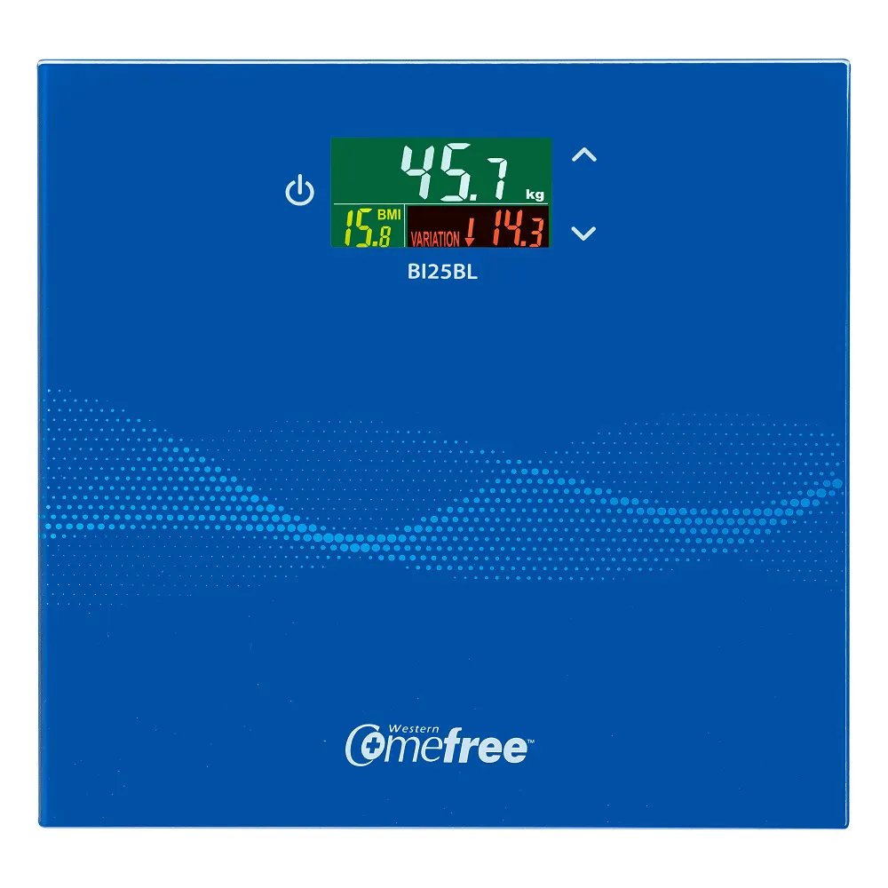 【Comefree】BMI強化玻璃電子體重計BI25BL(星夜藍)