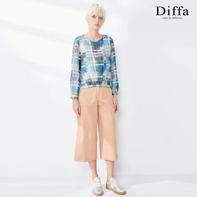 【Diffa】時尚貼袋設計長褲-女