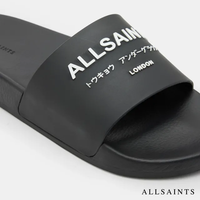 【ALLSAINTS】UNDERGROUND 橡膠LOGO拖鞋 W031FA(女款)