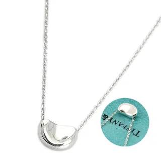 【Tiffany&Co. 蒂芙尼】925純銀-Bean 小相思豆墜飾女用頸鍊項鍊(展示品)