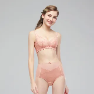 【Swear 思薇爾】S小心機系列L-3XL蕾絲高腰三角女內褲(卡羅粉)
