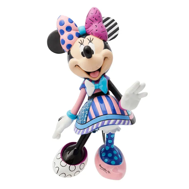 【Enesco】Disney 迪士尼 Romero Britto系列 米妮盛裝打扮塑像居家擺飾