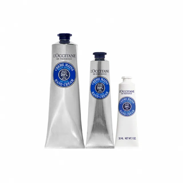 【L’Occitane 歐舒丹】乳油木完美護手組(乳油木護手霜150ml+護手霜75ml 送護手霜30ml/保濕)