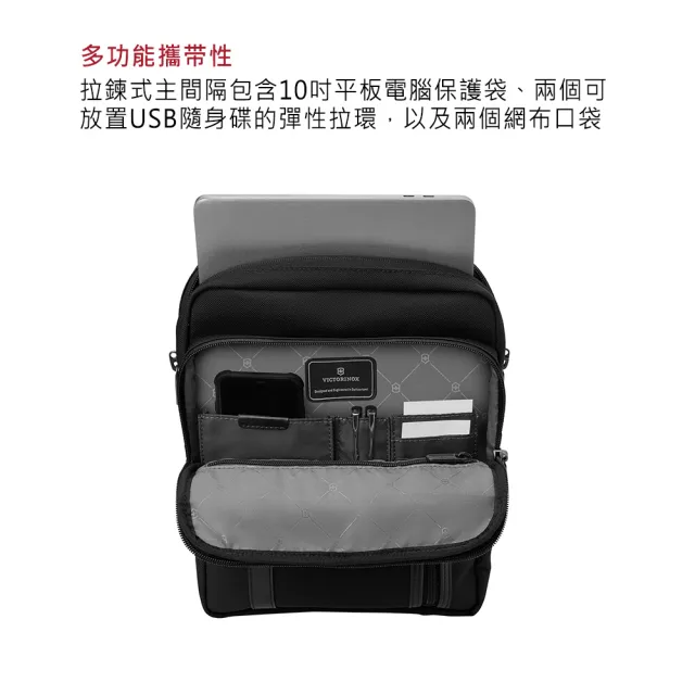 【VICTORINOX 瑞士維氏】13吋平板斜背包 Crossbody Tablet Bag(611473)