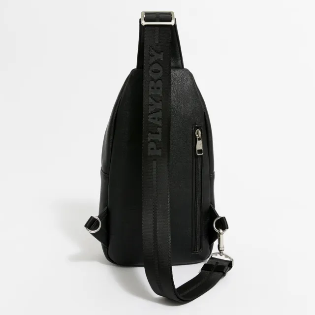 【PLAYBOY】單肩背包 Matte Black系列(黑色)