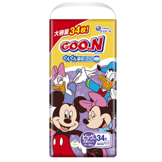 【GOO.N】日本大王 境內版迪士尼聯名褲型 紙尿褲/尿布L-XXL(平行輸入)