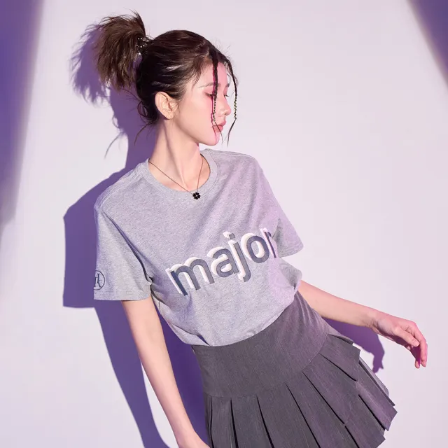 【MAJOR MADE】major漸層刺繡短T(短袖上衣/短T/字母T)