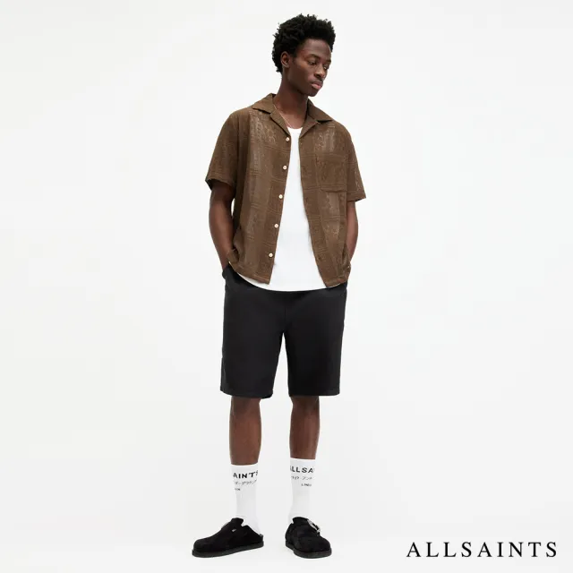 【ALLSAINTS】HANBURY 輕薄亞麻休閒長褲-黑 MF081Y(常規版型)