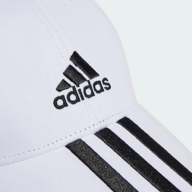【adidas 愛迪達】BBALL 3S CAP CT 白 刺繡 男女 棒球帽 老帽 遮陽帽(II3509 ∞)