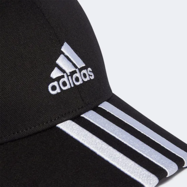 【adidas 愛迪達】BBALL 3S CAP CT 黑 刺繡 男女 棒球帽 老帽 遮陽帽(IB3242 ∞)
