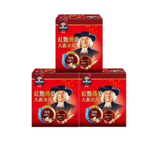 【QUAKER 桂格】紅麴蕎麥健康大燕麥片1500gx3盒