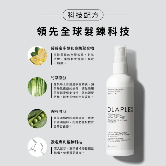 【OLAPLEX 歐啦】歐啦蓬鬆豐量噴霧150ml(乾爽持久/不毛躁)