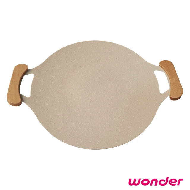 WONDER 旺德 無煙麥飯石煎烤盤 WA-H09S(木把手 34cm)