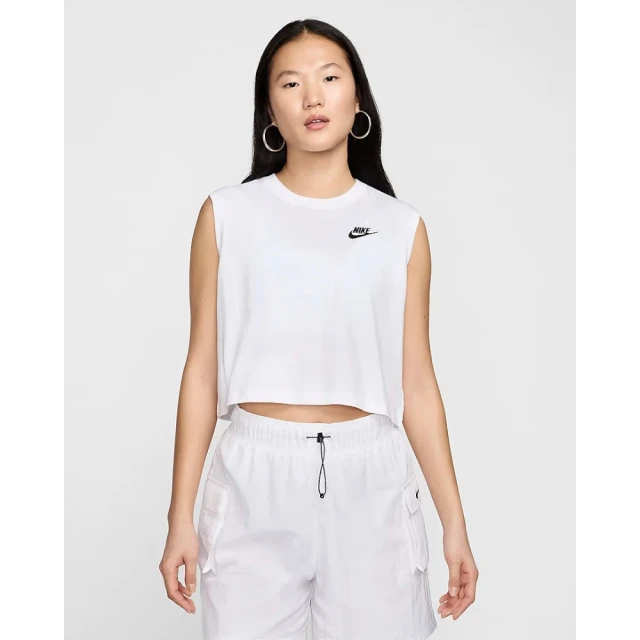 NIKE 耐吉 AS W NSW CLUB CRP SL TEE 女休閒背心 白(FV5506100)