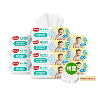 【HUGGIES 好奇-買12送12】純水植萃保水濕巾100抽x24包(濕巾純水嬰兒天然)