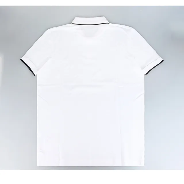 【Paul Smith】PAUL SMITH左胸前LOGO布標設計有機棉袖polo衫(男款/白x黑)