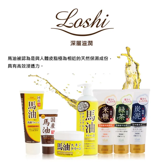 【Loshi】馬油護膚保濕乳液-485ml