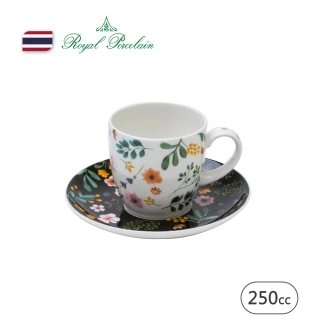 【Royal Porcelain泰國皇家專業瓷器】AUTUMN NIGHT咖啡杯碟組(泰國皇室御用品牌)