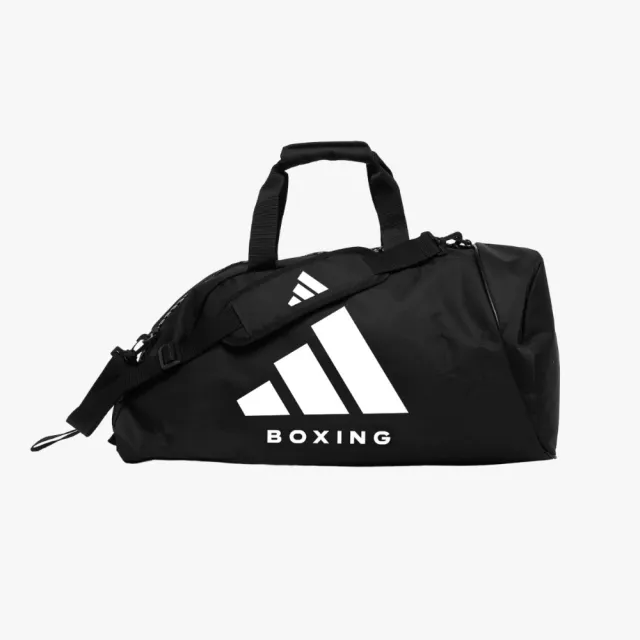 【adidas 愛迪達】三用式多功能休閒運動背包 黑白M(搏擊 運動 競技 跆拳道 護具包 收納包 手提 後背包)