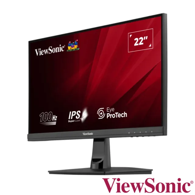 【ViewSonic 優派】VA2214-H 22型 FHD 100Hz 薄邊框螢幕(IPS/1ms/HDMI/VGA/抗藍光/零閃頻/1ms)