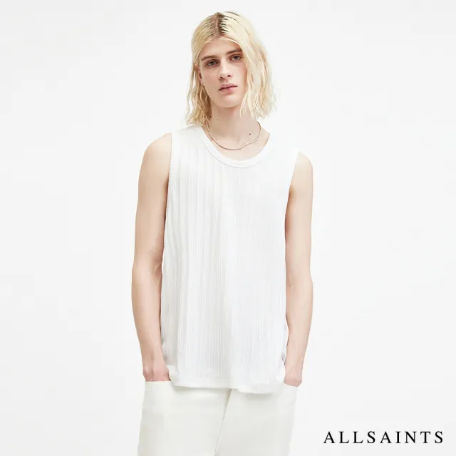 【ALLSAINTS】MADISON 棉質寬鬆無袖背心-白 MD140Y(舒適版型)