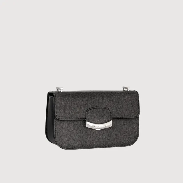 【BRAUN BUFFEL 德國小金牛】雅拉 小斜背包-黑色(BF851-10A-BK) 女包送禮推薦