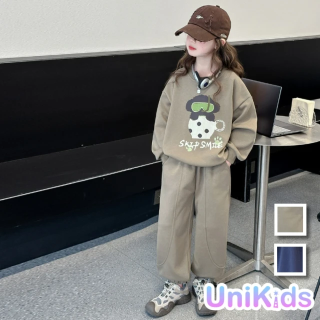 UniKids 中大童裝飛袖洋裝 小花公主裙連身裙 女大童裝