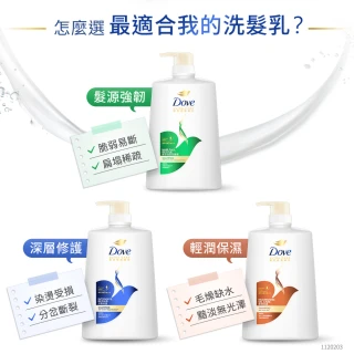 【Dove 多芬】髮質修護專家洗髮乳1000ml(深層修護/輕潤保濕/髮源強韌防斷)