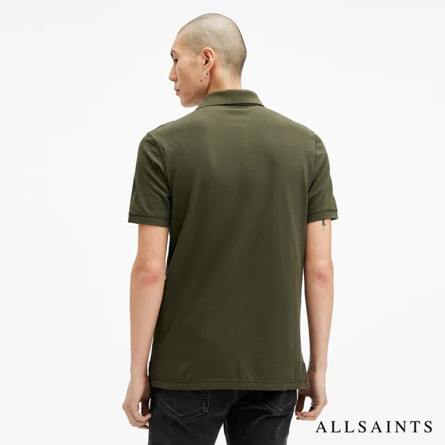 【ALLSAINTS】REFORM 公羊頭骨刺繡純棉短袖POLO衫-綠 M075PB(修身版型)