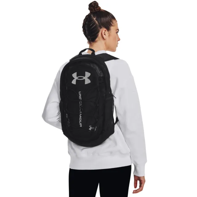【UNDER ARMOUR】UA 男女同款 Hustle Mesh 後背包_1372288-001(黑)
