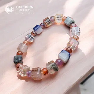 【赫本珠寶】幽靈紅椒花藍針多寶方糖手鍊(9mm)