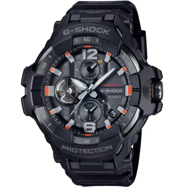 【CASIO 卡西歐】卡西歐G-SHOCK MUDMASTER 三環運動錶-黑(GR-B300EC-1A 台灣公司貨)