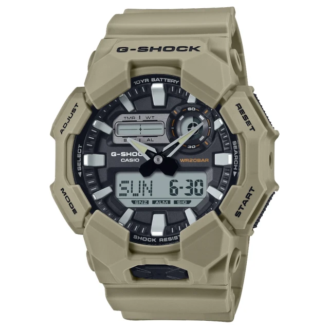 CASIO 卡西歐 G-SHOCK酷炫雙顯錶(GA-010-5A)