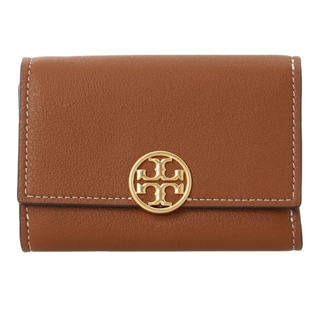 TORY BURCH 雙T-LOGO皮革中夾