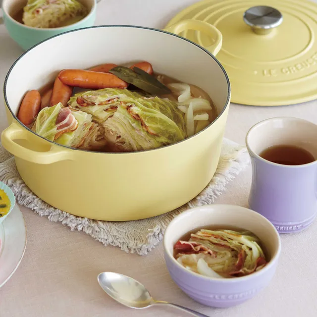 【Le Creuset】瓷器韓式飯碗10cm(櫻桃紅)