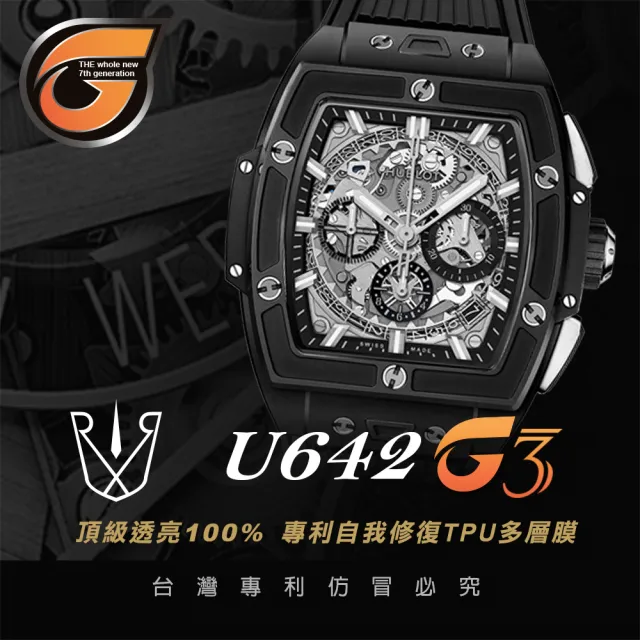 【RX8-G3】第7代保護膜 HUBLOT宇舶錶 膠帶款 系列貼膜 含鏡面、外圈(不含手錶)