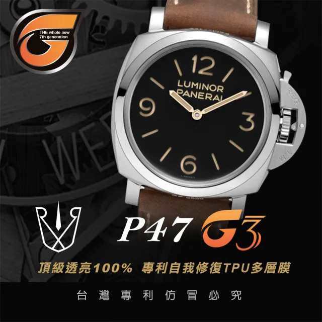 【RX8-G3】PANERAI沛納海 膠帶款 系列頂級腕錶、手錶貼膜(不含手錶)