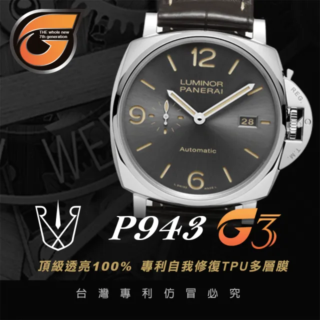 【RX8-G3】PANERAI沛納海 膠帶款 系列頂級腕錶、手錶貼膜(不含手錶)