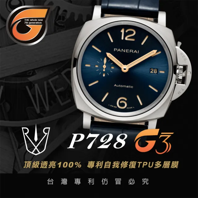 【RX8-G3】PANERAI沛納海 膠帶款 系列頂級腕錶、手錶貼膜(不含手錶)