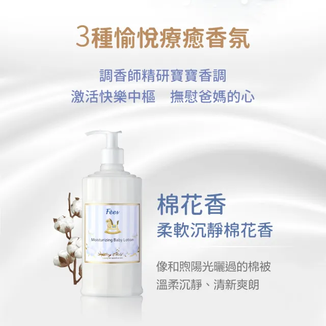 【Fees 法緻】嬰兒滋潤保濕乳液300ml 2入(棉花+蘋果)